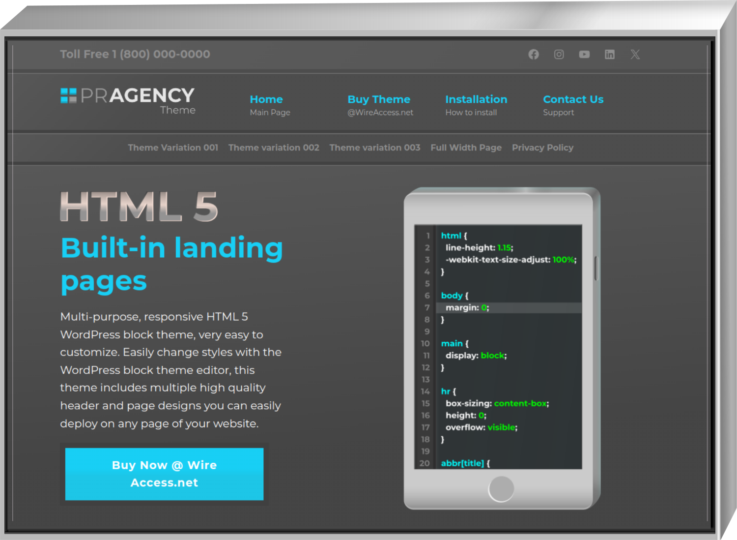 PR Agency Theme Variation 002
