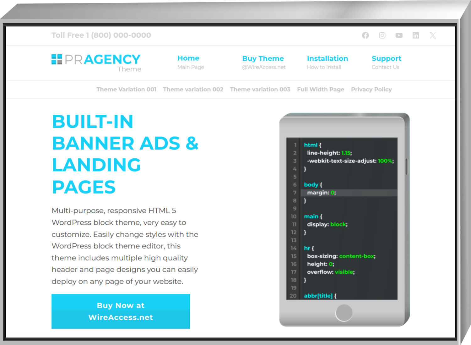 PR Agency Theme Variation 001